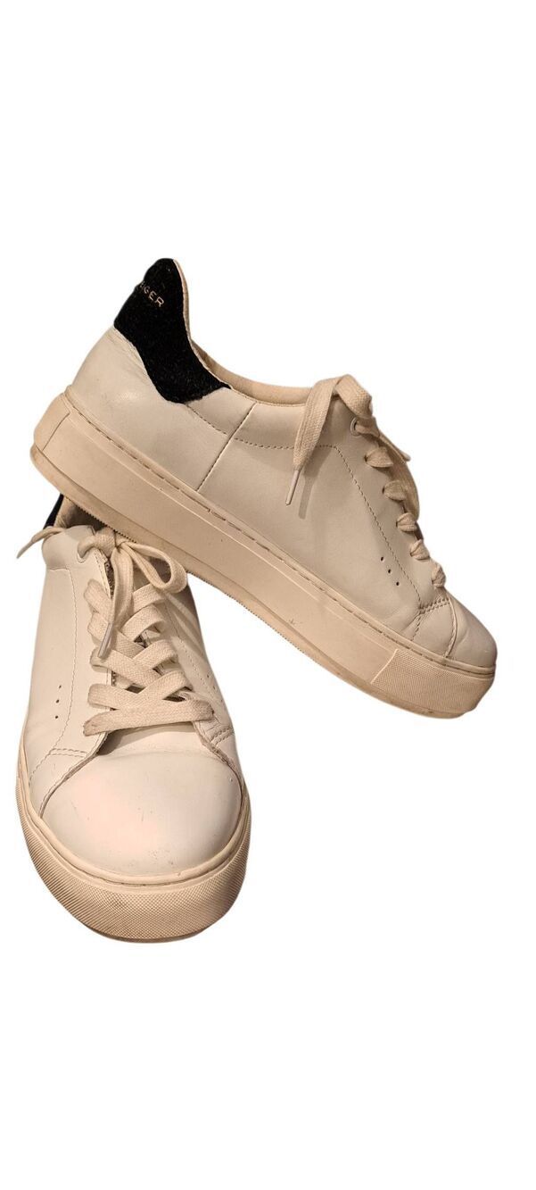 Kurt Geiger London Laney White Leather Sneaker Size 41 (Size 11) - Picture 3 of 7